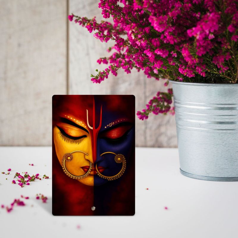 Maa Durga Tabletop Photo Frame With Stand Indian Traditional Home Decor Puja room, Bedroom, Office Table Decor Blessing Gift Religious Gift Items